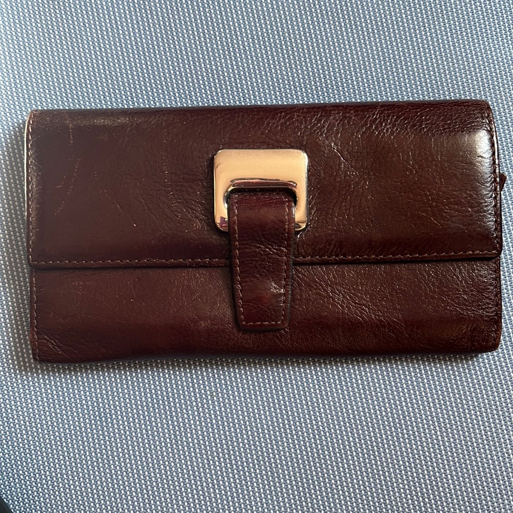 Leather purse - burgundy
